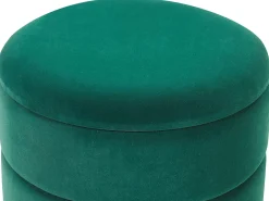 Pouf contenitore ELGIN Velluto Verde scuro