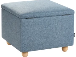 Pouf contenitore FERNDALE Tessuto Blu