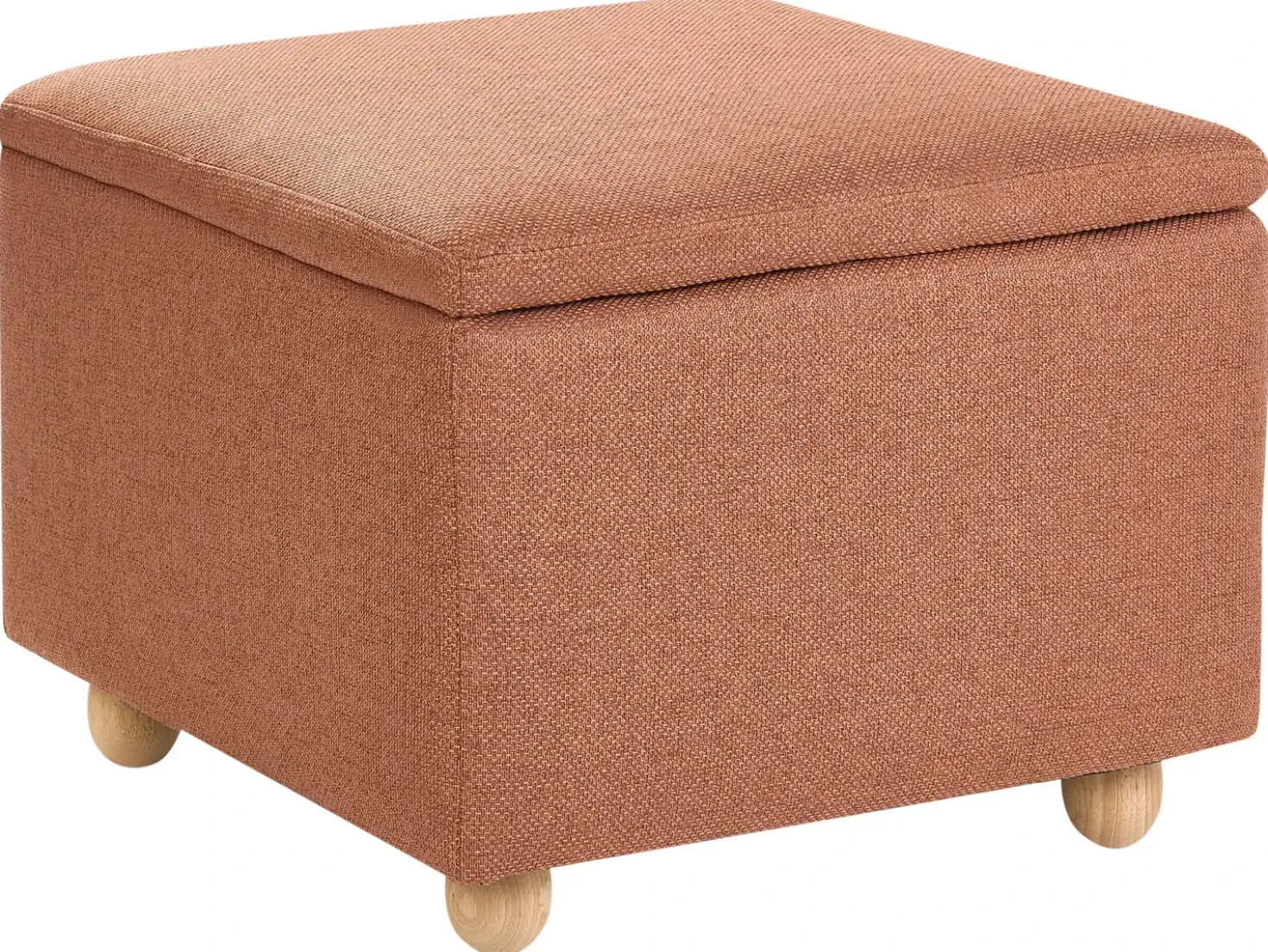 Pouf contenitore FERNDALE Tessuto Marrone dorato