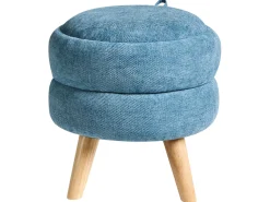 Pouf contenitore HAWLEY Ciniglia Blu