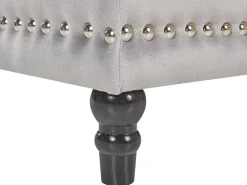 Pouf contenitore LORETTO Velluto Grigio chiaro