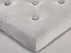 Pouf contenitore LORETTO Velluto Grigio chiaro