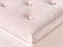 Pouf contenitore LORETTO Velluto Rosa pastello