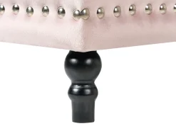 Pouf contenitore LORETTO Velluto Rosa pastello