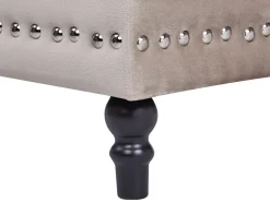 Pouf contenitore LORETTO Velluto Beige