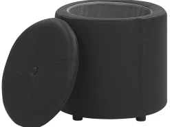 Pouf contenitore MARYLAND Pelle sintetica Nero