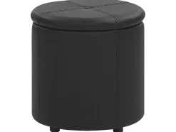 Pouf contenitore MARYLAND Pelle sintetica Nero