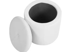 Pouf contenitore MARYLAND Pelle sintetica Bianco