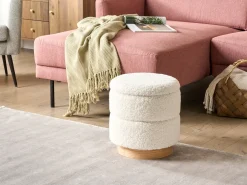 Pouf contenitore OGDEN Bouclé Bianco