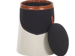 Pouf contenitore per bambini APACHE Lino sintetico Beige