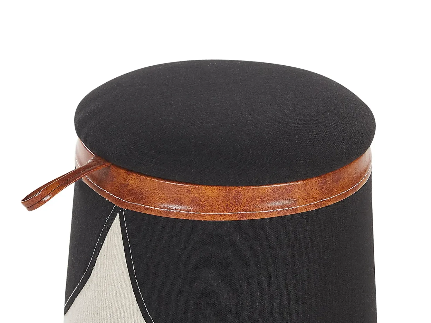 Pouf contenitore per bambini APACHE Lino sintetico Beige