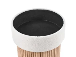 Pouf contenitore RICHEY Bouclé Bianco sporco