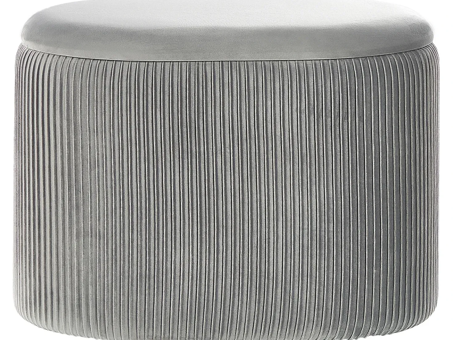 Pouf contenitore RICHLAND Velluto Grigio chiaro