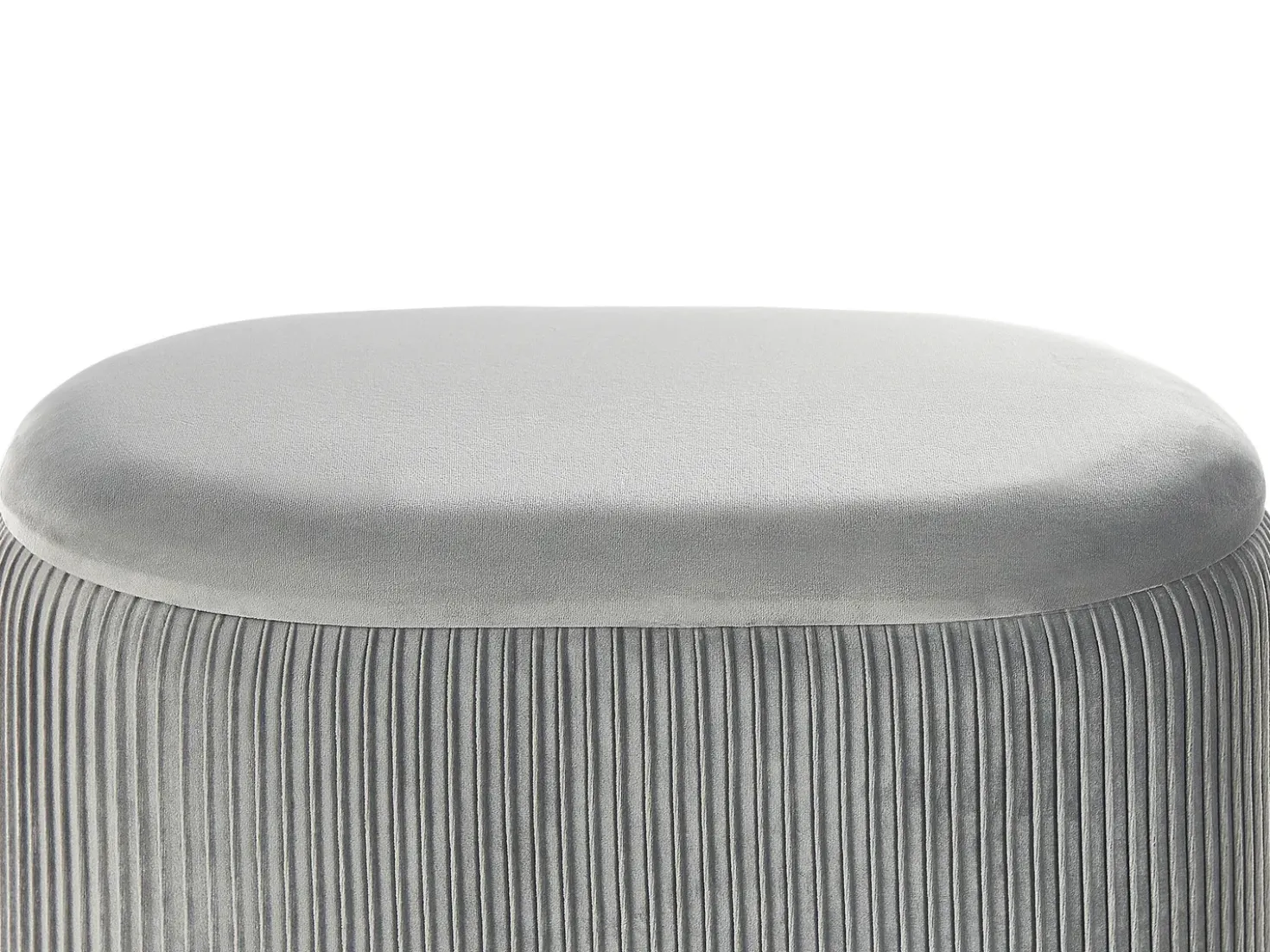 Pouf contenitore RICHLAND Velluto Grigio chiaro