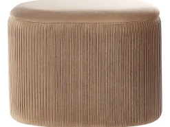 Pouf contenitore RICHLAND Velluto Beige