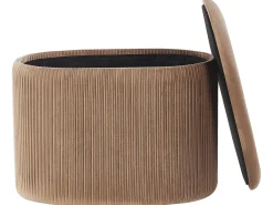 Pouf contenitore RICHLAND Velluto Beige