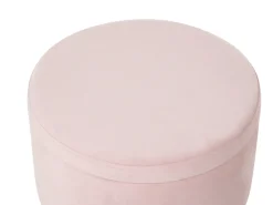 Pouf contenitore SILAS Velluto Rosa pastello