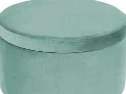 Pouf contenitore SILAS Velluto Verde menta