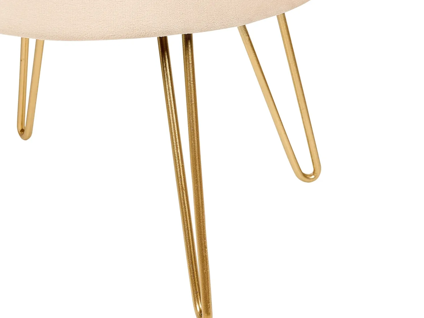 Pouf contenitore SILAS Velluto Beige chiaro