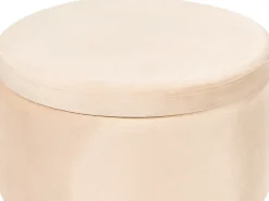 Pouf contenitore SILAS Velluto Beige chiaro