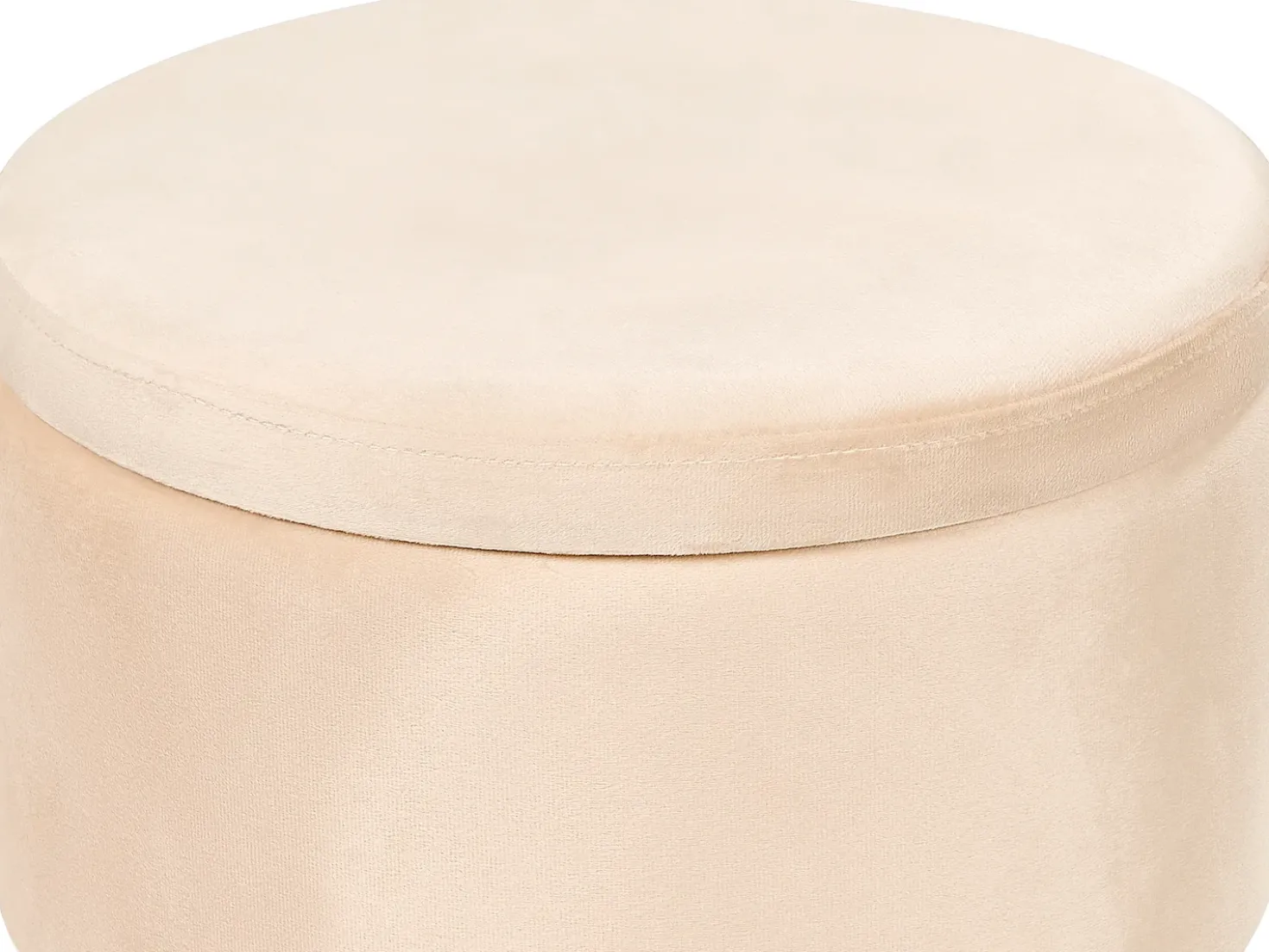 Pouf contenitore SILAS Velluto Beige chiaro