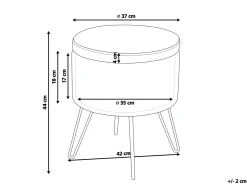 Pouf contenitore SILAS Velluto Beige chiaro