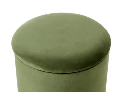 Pouf contenitore WENONA Velluto Verde scuro