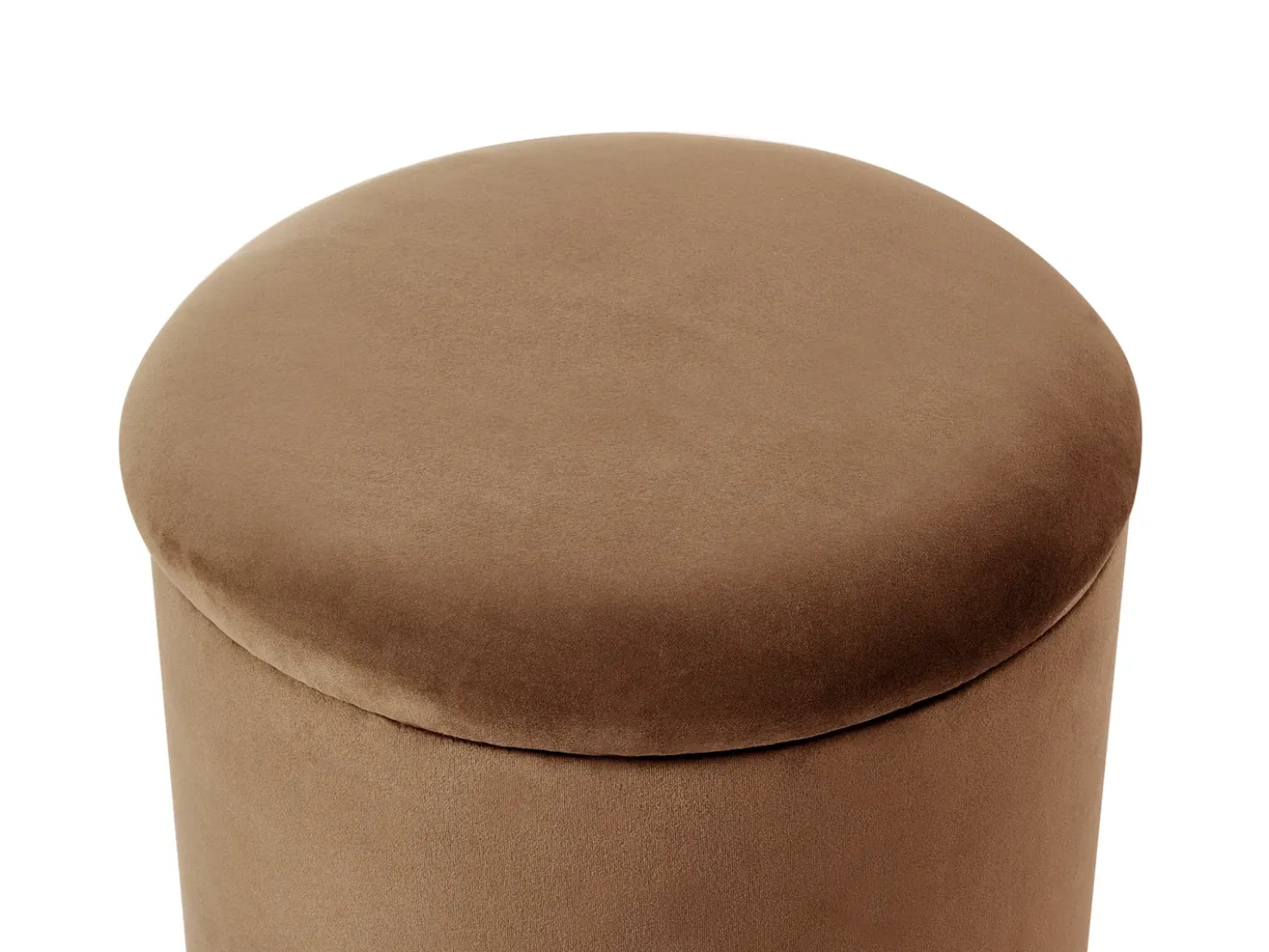 Pouf contenitore WENONA Velluto Marrone scuro