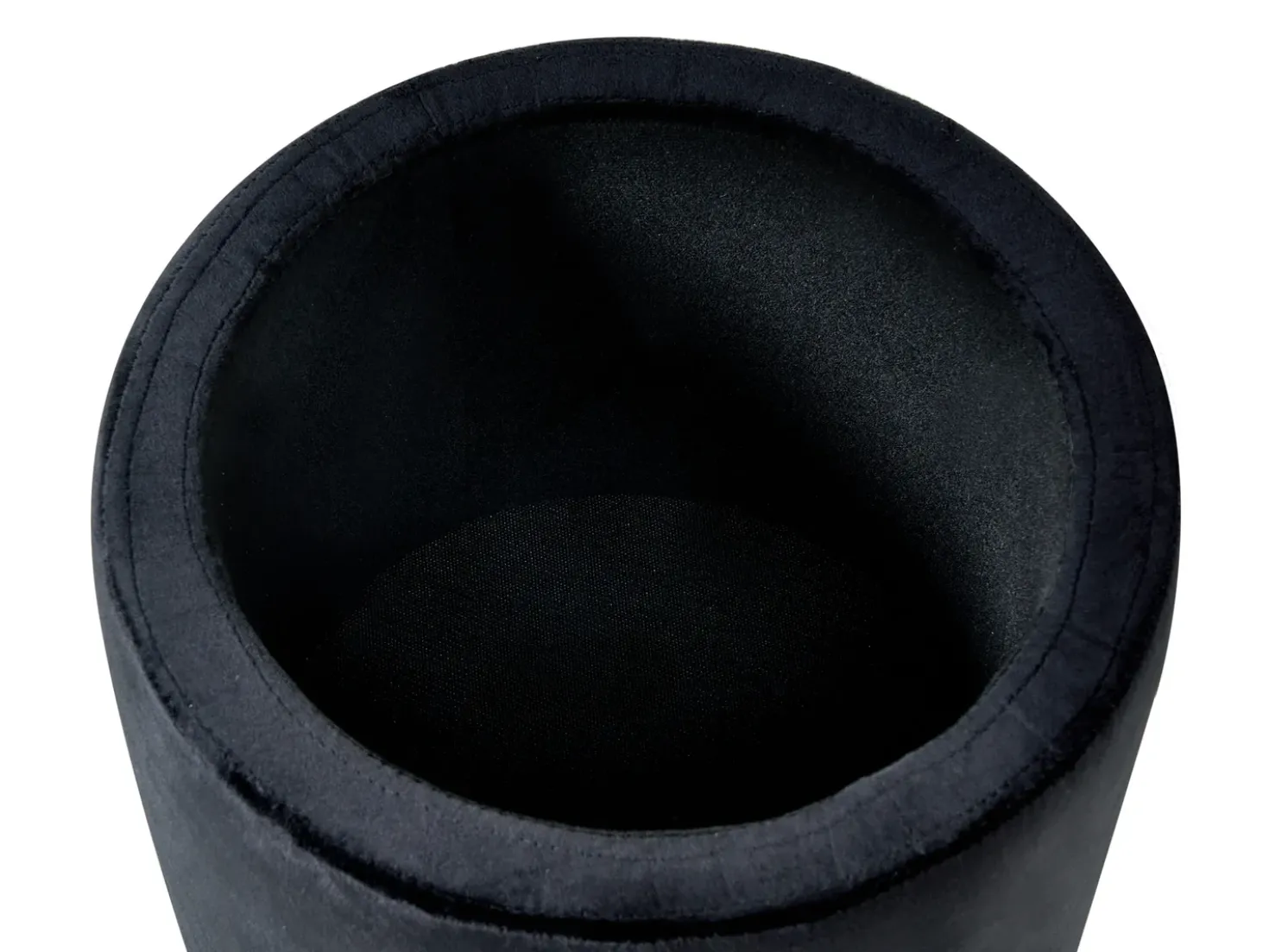 Pouf contenitore WENONA Velluto Nero