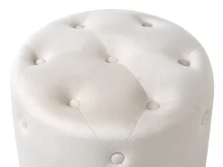 Pouf COROLLA Velluto Bianco sporco