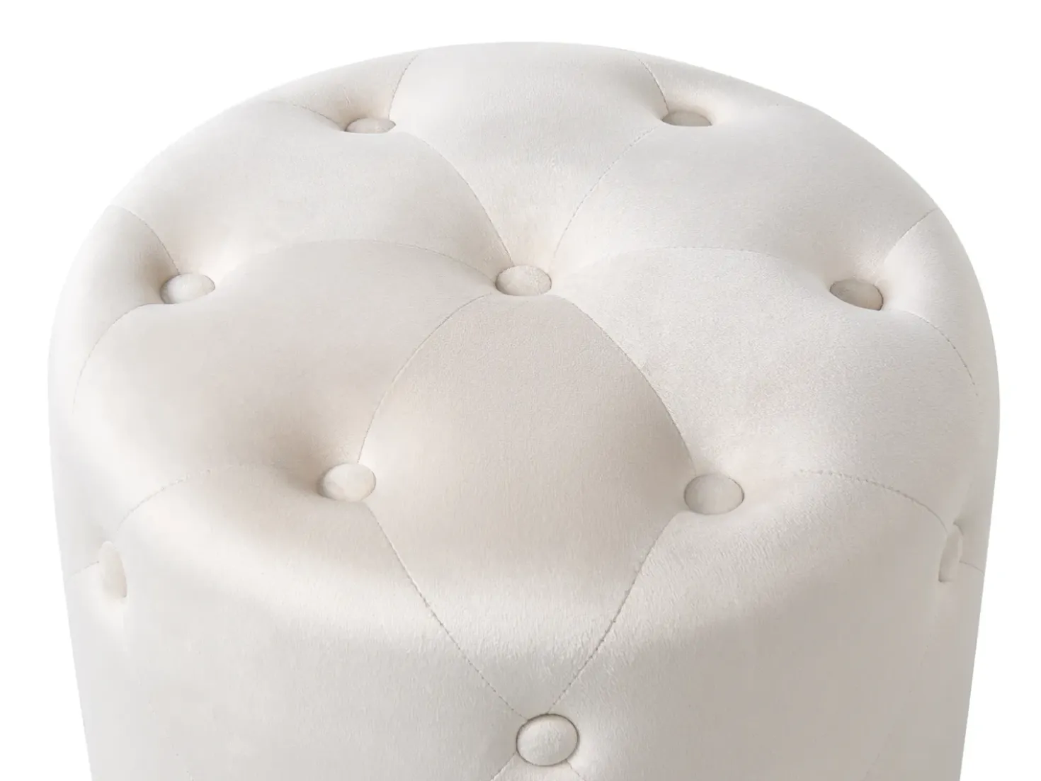 Pouf COROLLA Velluto Bianco sporco
