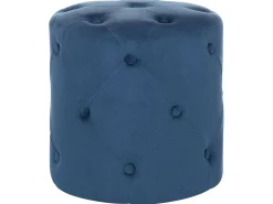 Pouf COROLLA Velluto Blu scuro