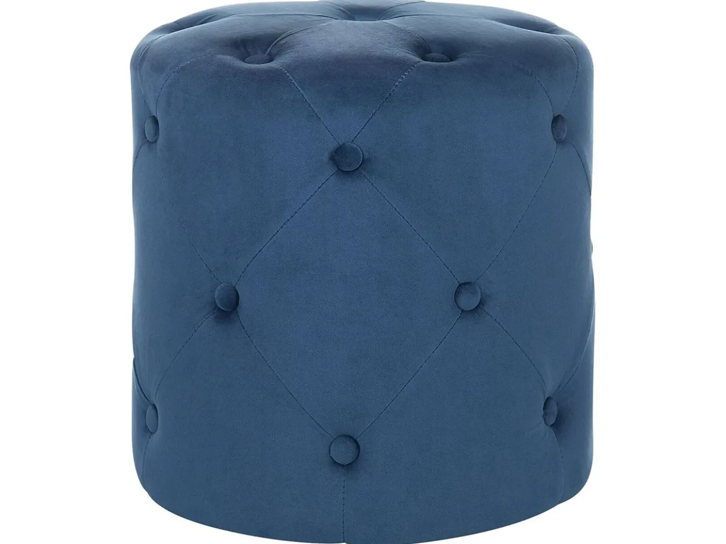 Pouf COROLLA Velluto Blu scuro