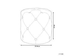 Pouf COROLLA Velluto Grigio chiaro