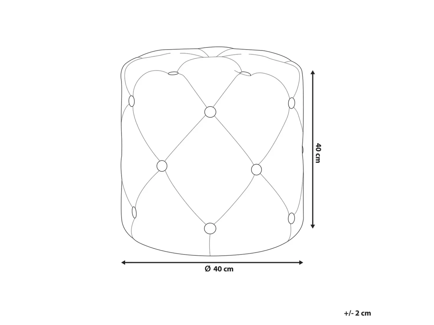 Pouf COROLLA Velluto Grigio chiaro