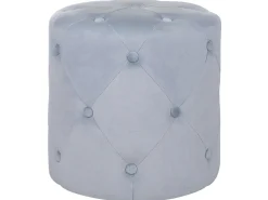 Pouf COROLLA Velluto Grigio chiaro
