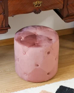 Pouf COROLLA Velluto Rosa