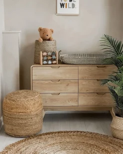 Pouf DALAMA Iuta Beige sabbia