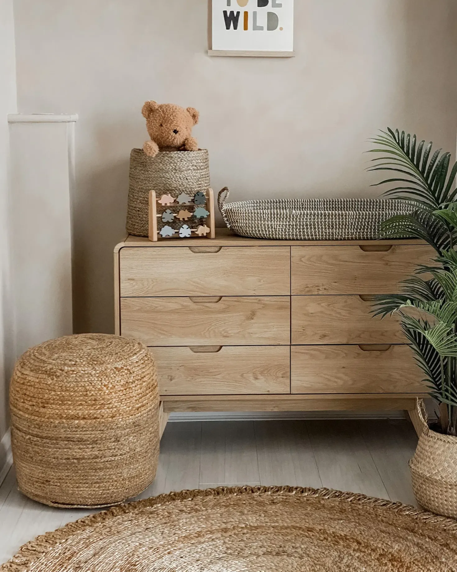 Pouf DALAMA Iuta Beige sabbia