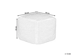 Pouf DAMAN Cotone Beige chiaro
