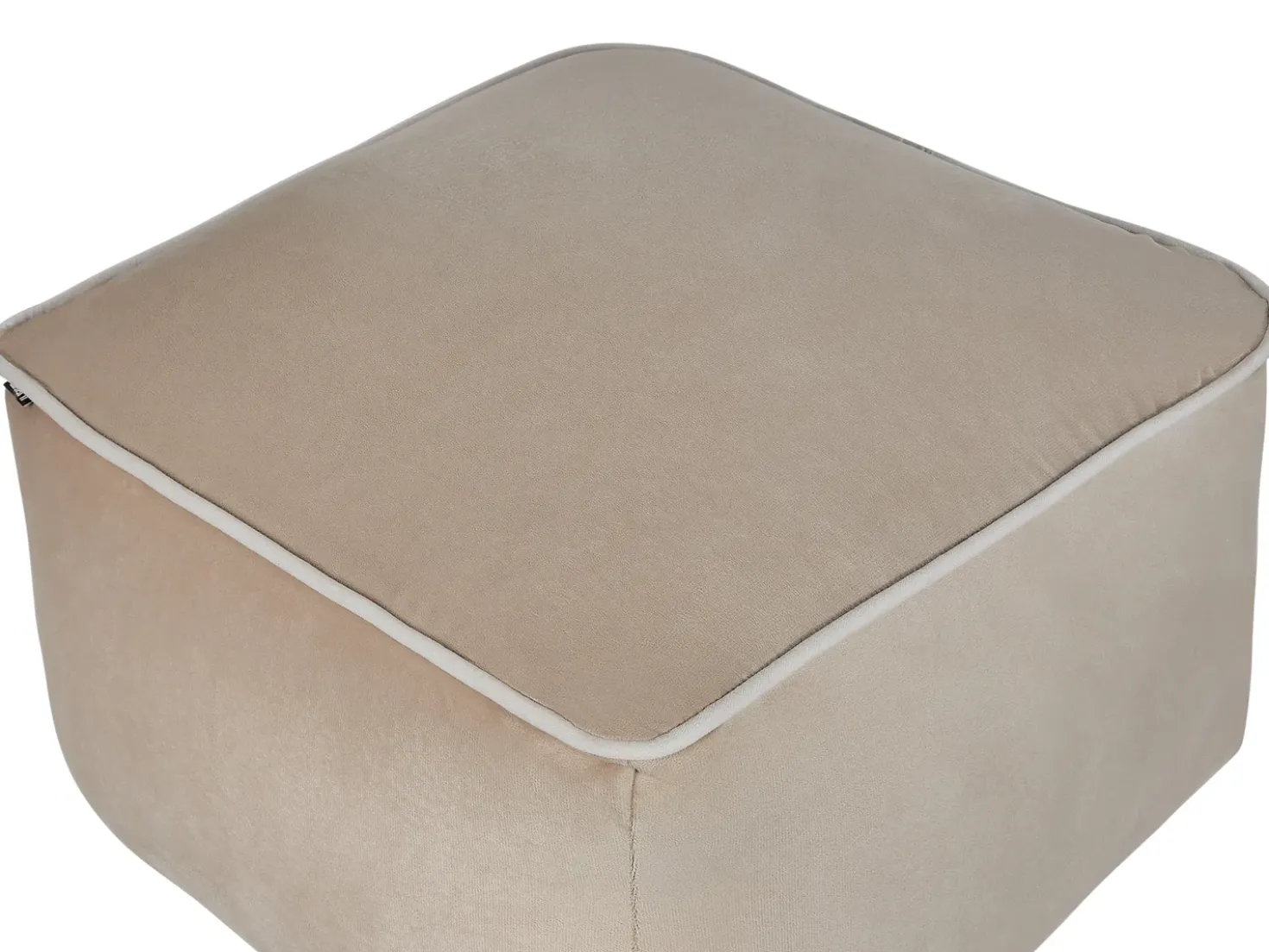 Pouf DAREYN Velluto Beige sabbia
