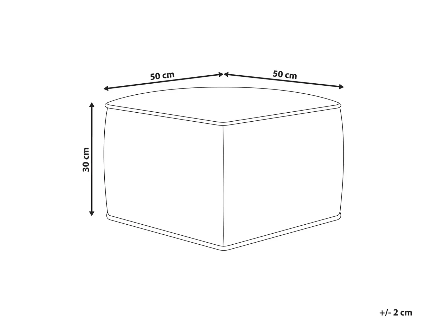 Pouf DAREYN Velluto Beige sabbia
