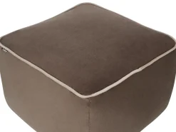 Pouf DAREYN Velluto Marrone