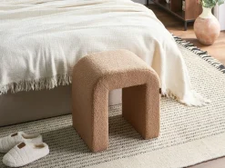 Pouf ESTES Bouclé Marrone chiaro