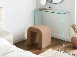 Pouf ESTES Bouclé Marrone chiaro
