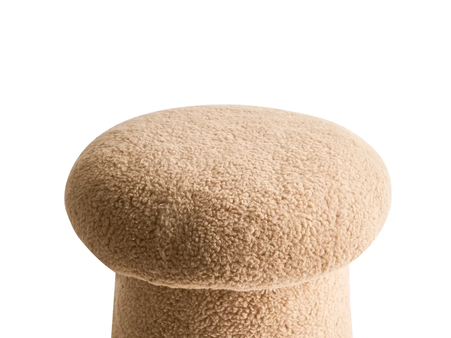 Pouf EUFAULA Bouclé Beige