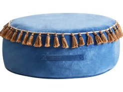 Pouf GOTHA Velluto Blu
