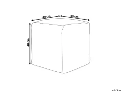 Pouf HARNAI Cotone Bianco