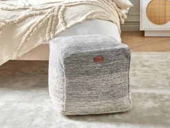 Pouf HIRRI Cotone Grigio chiaro