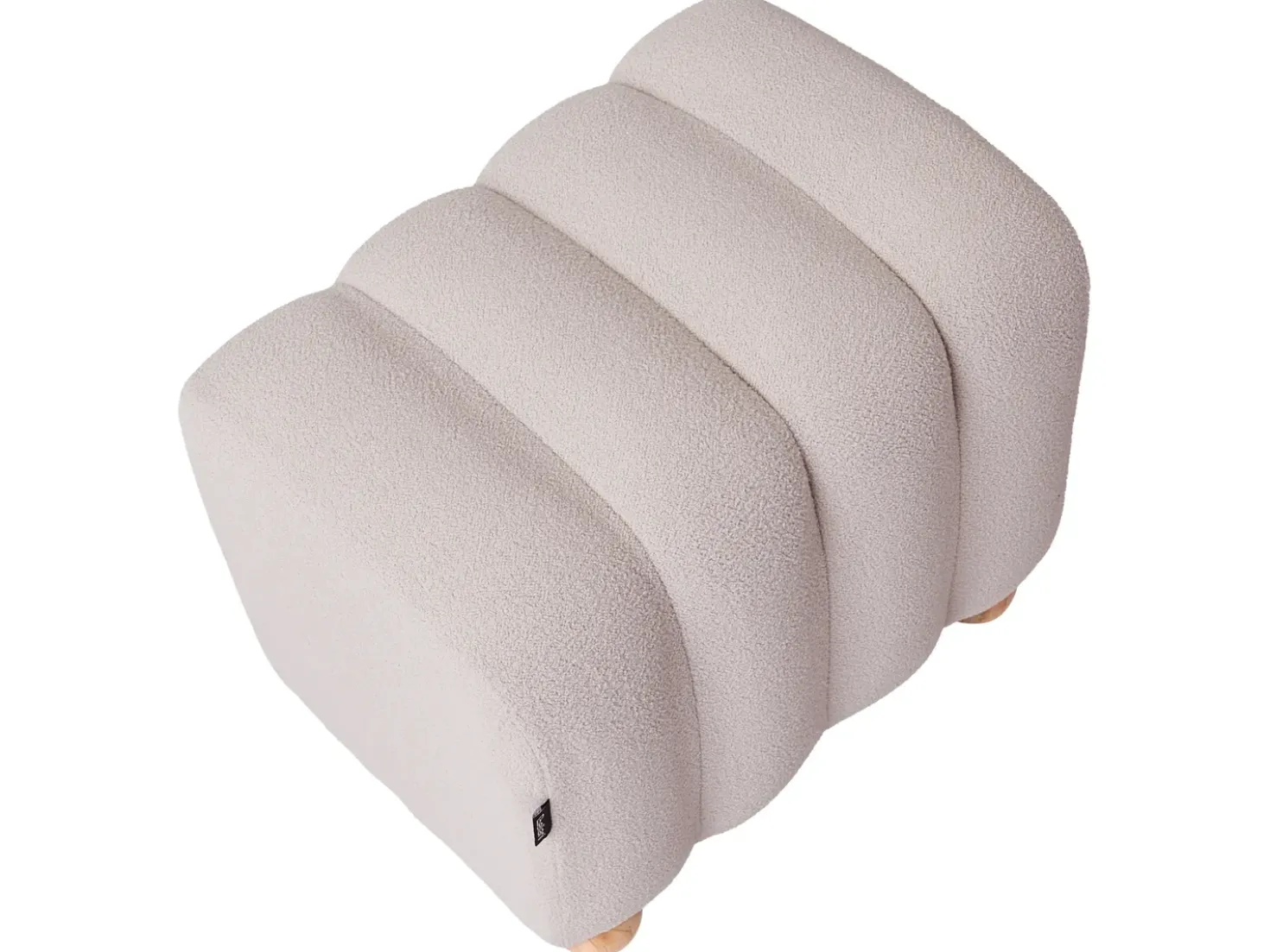Pouf IDYLLWILD Bouclé Bianco sporco